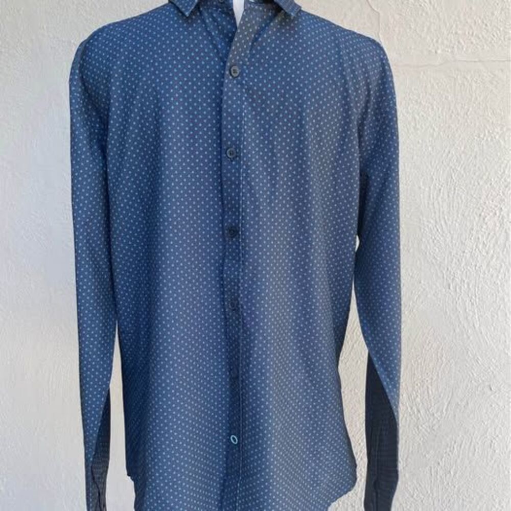M Rugby blue collared button up